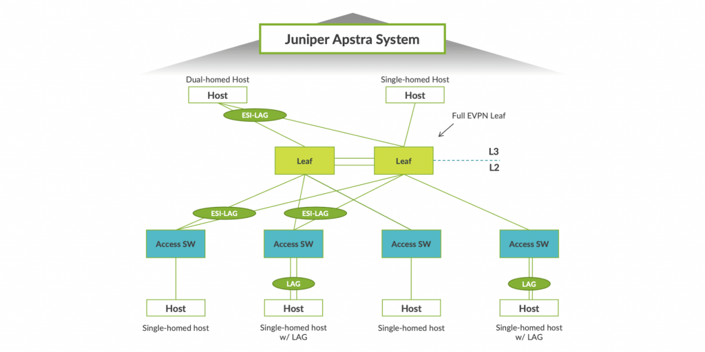 A technical diagram of the Juniper Apstra system