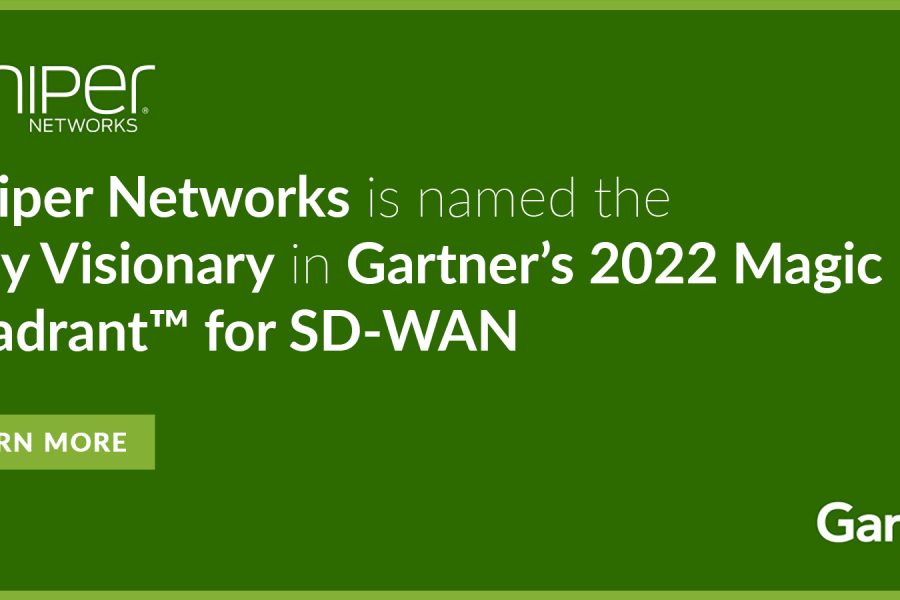 瞻博网络是唯一荣获 2022 年 Gartner® SD-WAN Magic Quadrant™ 远见卓识者称号的供应商