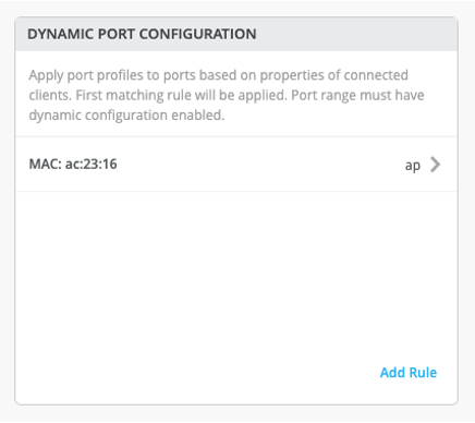 Dynamic Port Configuration