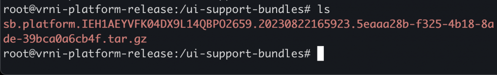 Fig 15: Support Bundle created