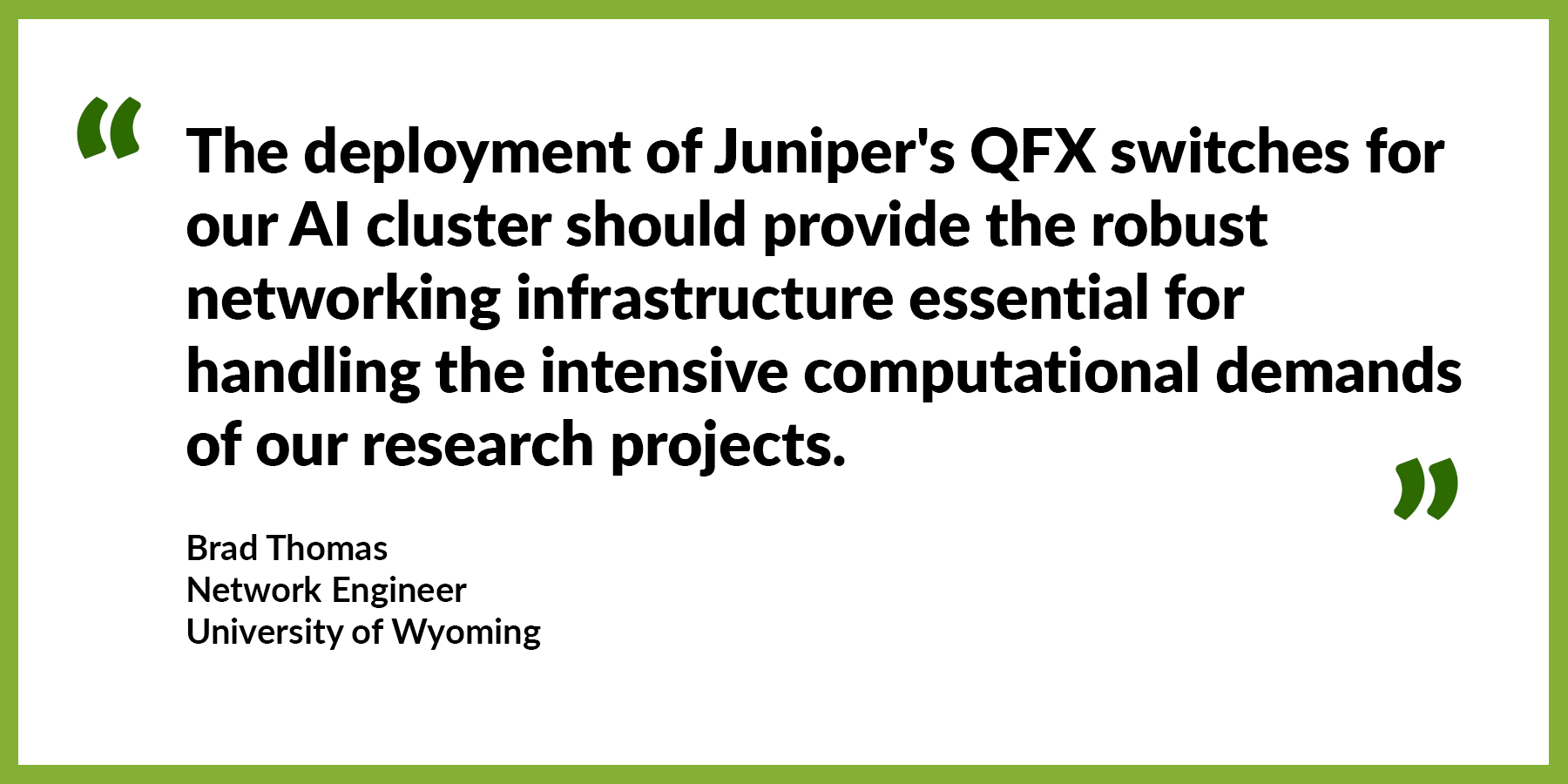 University of Wyoming Advances Artificial Intelligence Research and Innovation with Juniper Networks