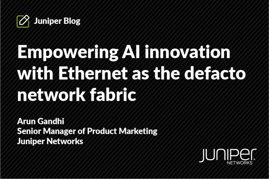 Empowering AI innovation with Ethernet as the defacto network fabric