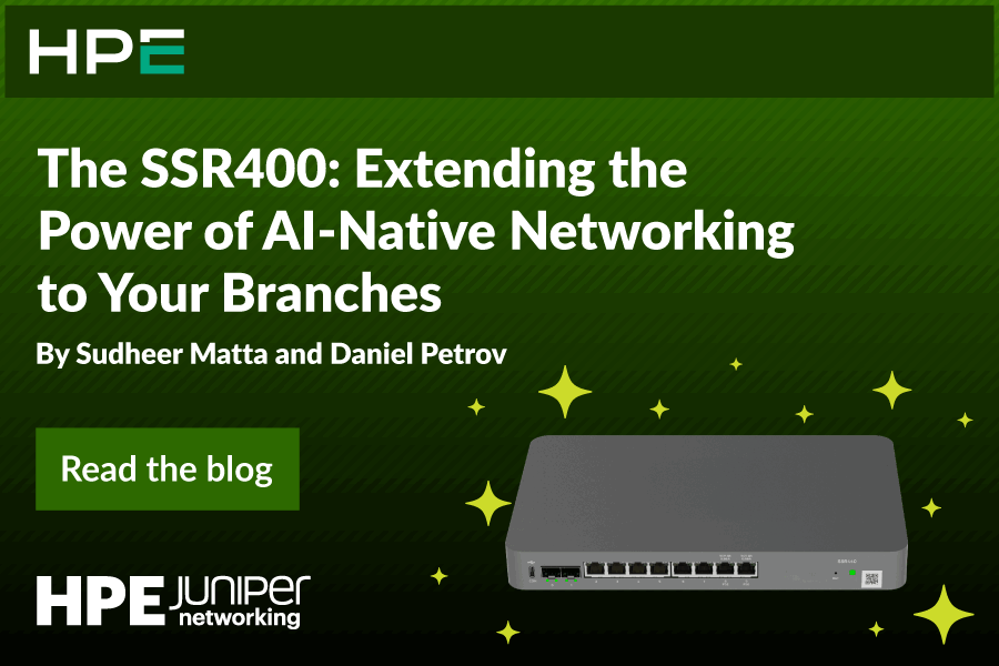 SSR400 路由器：将人工智能原生网络的强大功能扩展到分支机构